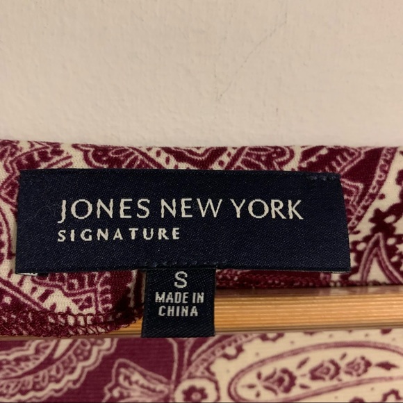 VINTAGE | Pleated Paisley Puff Long Sleeve Blouse Crewneck Shirt Top - Picture 4 of 5